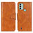 Custodia Portafoglio In Pelle Cover con Supporto M09L per Nokia C31 Marrone