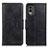 Custodia Portafoglio In Pelle Cover con Supporto M09L per Nokia C32 Nero