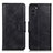 Custodia Portafoglio In Pelle Cover con Supporto M09L per Nokia G100 Nero