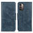 Custodia Portafoglio In Pelle Cover con Supporto M09L per Nokia G11 Blu