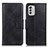 Custodia Portafoglio In Pelle Cover con Supporto M09L per Nokia G60 5G Nero