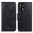 Custodia Portafoglio In Pelle Cover con Supporto M09L per Oppo A74 4G Nero