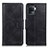 Custodia Portafoglio In Pelle Cover con Supporto M09L per Oppo F19 Pro Nero