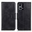 Custodia Portafoglio In Pelle Cover con Supporto M09L per Oppo F21 Pro 4G Nero