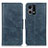 Custodia Portafoglio In Pelle Cover con Supporto M09L per Oppo Reno7 4G Blu