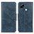 Custodia Portafoglio In Pelle Cover con Supporto M09L per Realme C21 Blu