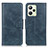 Custodia Portafoglio In Pelle Cover con Supporto M09L per Realme C35 Blu