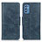 Custodia Portafoglio In Pelle Cover con Supporto M09L per Samsung Galaxy M52 5G Blu