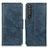 Custodia Portafoglio In Pelle Cover con Supporto M09L per Sony Xperia 1 III Blu