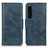 Custodia Portafoglio In Pelle Cover con Supporto M09L per Sony Xperia 1 IV Blu