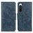 Custodia Portafoglio In Pelle Cover con Supporto M09L per Sony Xperia 10 IV Blu