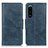 Custodia Portafoglio In Pelle Cover con Supporto M09L per Sony Xperia 5 III SO-53B Blu