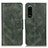 Custodia Portafoglio In Pelle Cover con Supporto M09L per Sony Xperia 5 III SO-53B Verde