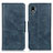 Custodia Portafoglio In Pelle Cover con Supporto M09L per Sony Xperia Ace III SO-53C Blu