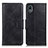 Custodia Portafoglio In Pelle Cover con Supporto M09L per Sony Xperia Ace III SO-53C Nero