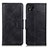 Custodia Portafoglio In Pelle Cover con Supporto M09L per Xiaomi Redmi 9 India Nero