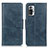 Custodia Portafoglio In Pelle Cover con Supporto M09L per Xiaomi Redmi Note 10 Pro 4G Blu