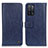 Custodia Portafoglio In Pelle Cover con Supporto M10L per Oppo A53s 5G Blu