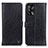 Custodia Portafoglio In Pelle Cover con Supporto M10L per Oppo A74 4G Nero