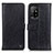 Custodia Portafoglio In Pelle Cover con Supporto M10L per Oppo F19 Pro+ Plus 5G Nero