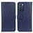 Custodia Portafoglio In Pelle Cover con Supporto M10L per Oppo Reno6 5G Blu