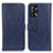 Custodia Portafoglio In Pelle Cover con Supporto M10L per Oppo Reno6 Lite Blu
