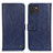 Custodia Portafoglio In Pelle Cover con Supporto M10L per Samsung Galaxy A03 Blu