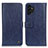 Custodia Portafoglio In Pelle Cover con Supporto M10L per Samsung Galaxy A13 4G Blu