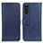 Custodia Portafoglio In Pelle Cover con Supporto M10L per Sony Xperia 10 III Lite Blu