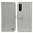Custodia Portafoglio In Pelle Cover con Supporto M10L per Sony Xperia 10 III Lite Grigio