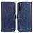 Custodia Portafoglio In Pelle Cover con Supporto M10L per Sony Xperia 10 III SOG04 Blu