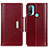 Custodia Portafoglio In Pelle Cover con Supporto M11L per Motorola Moto E30 Rosso