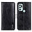 Custodia Portafoglio In Pelle Cover con Supporto M11L per Motorola Moto G60s Nero