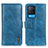 Custodia Portafoglio In Pelle Cover con Supporto M11L per Oppo A54 4G Blu