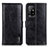 Custodia Portafoglio In Pelle Cover con Supporto M11L per Oppo F19 Pro+ Plus 5G Nero