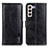 Custodia Portafoglio In Pelle Cover con Supporto M11L per Samsung Galaxy S21 FE 5G Nero