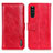 Custodia Portafoglio In Pelle Cover con Supporto M11L per Sony Xperia 10 III SO-52B Rosso