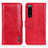 Custodia Portafoglio In Pelle Cover con Supporto M11L per Sony Xperia 5 III Rosso