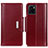 Custodia Portafoglio In Pelle Cover con Supporto M11L per Vivo Y01 Rosso