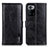 Custodia Portafoglio In Pelle Cover con Supporto M11L per Xiaomi Redmi Note 10 Pro 5G Nero