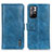 Custodia Portafoglio In Pelle Cover con Supporto M11L per Xiaomi Redmi Note 11 5G Blu