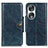 Custodia Portafoglio In Pelle Cover con Supporto M12L per Huawei Honor 90 5G Blu