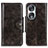 Custodia Portafoglio In Pelle Cover con Supporto M12L per Huawei Honor 90 5G Bronze