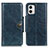 Custodia Portafoglio In Pelle Cover con Supporto M12L per Motorola Moto G73 5G Blu