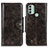 Custodia Portafoglio In Pelle Cover con Supporto M12L per Nokia C31 Bronze