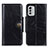 Custodia Portafoglio In Pelle Cover con Supporto M12L per Nokia G60 5G Nero