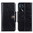 Custodia Portafoglio In Pelle Cover con Supporto M12L per Oppo A16 Nero