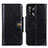 Custodia Portafoglio In Pelle Cover con Supporto M12L per Oppo A74 4G Nero