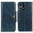 Custodia Portafoglio In Pelle Cover con Supporto M12L per Oppo F21 Pro 4G Blu