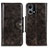 Custodia Portafoglio In Pelle Cover con Supporto M12L per Oppo F21 Pro 4G Bronze